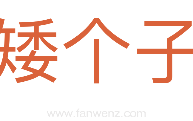 矮个子