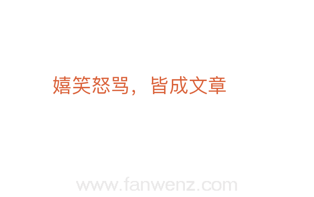 嬉笑怒骂，皆成文章