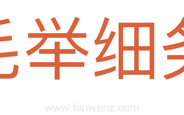 毛举细务