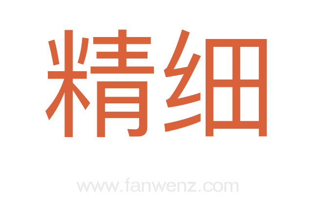精细