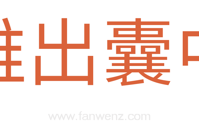 锥出囊中
