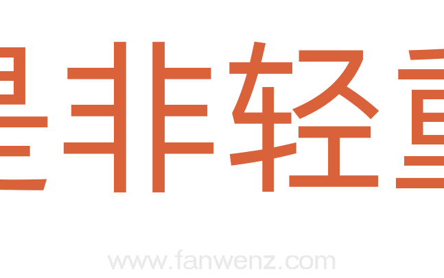 是非轻重
